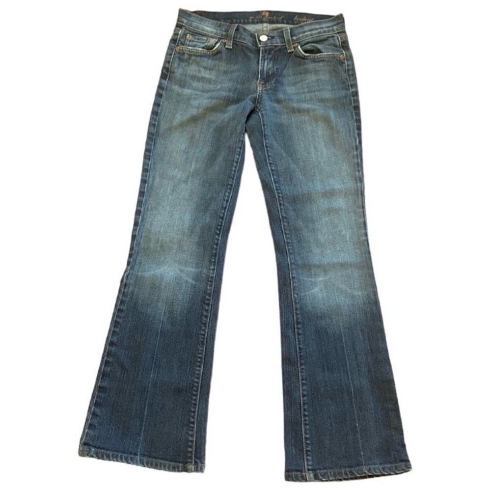 7 For All Mankind Low Rise Bootcut Medium Rinse - Picture 3 of 7